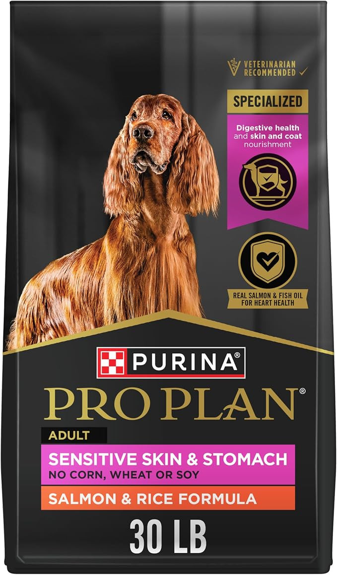 Purina Pro Plan Sensitive Skin and Stomach Dog Food Dry, Adult Salmon & Rice Formula, Digestive H... | Amazon (US)