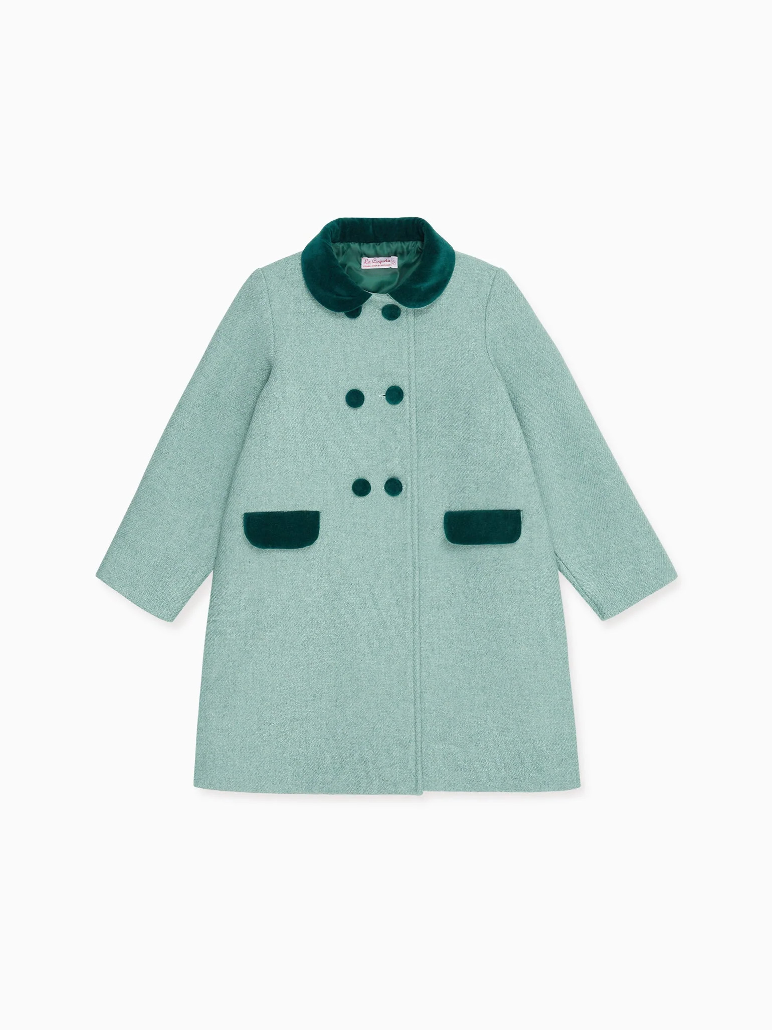 Green Arrieta Girl Coat | La Coqueta (US)