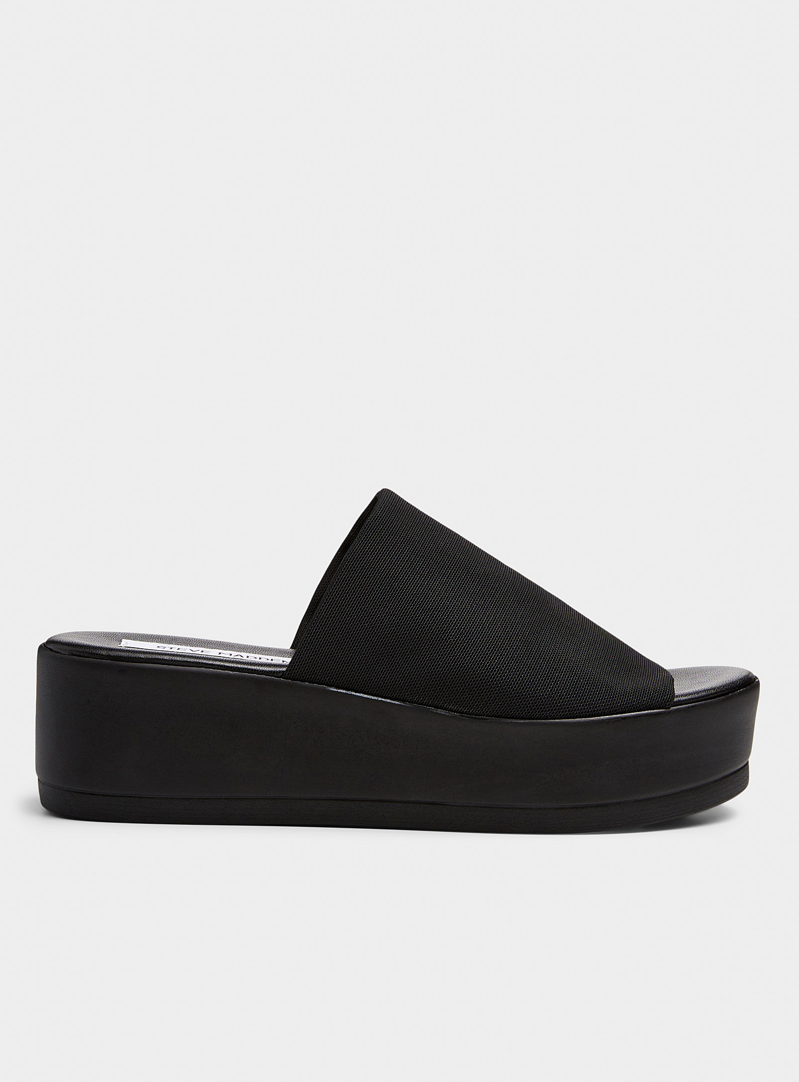Steve Madden - Slinky black platform slides Women (Women, Black, 10) | Simons