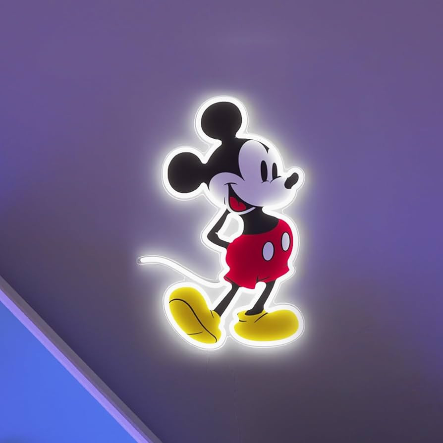 Yellowpop Neon Signs for Wall Decor, Disney Mickey Mouse (Full Body) - Energy Efficient LED Neon ... | Amazon (US)