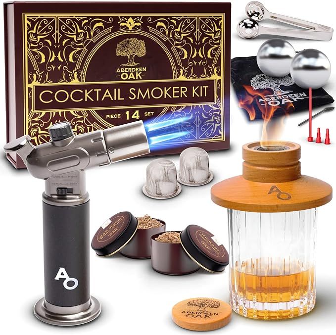 Old Fashioned Cocktail Smoker Kit with Torch - Whiskey Smoker Kit Gifts for Men - Whiskey Smoker ... | Amazon (US)
