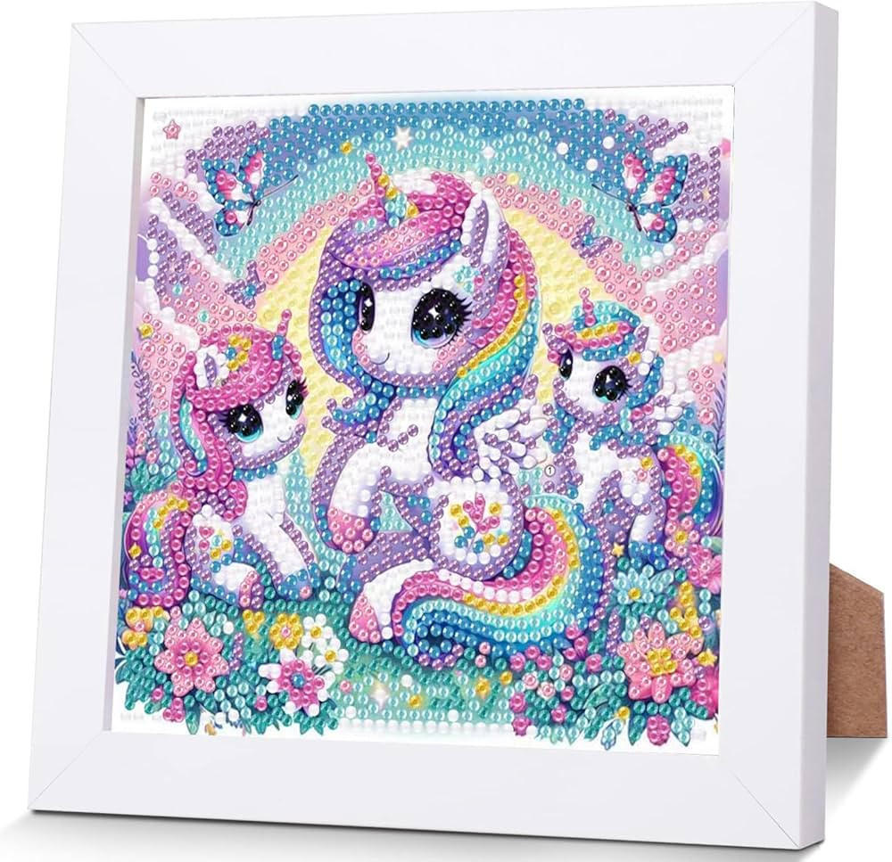 Cartoon Diamond Art Painting Kits for Kids with Frame,Cartoon Diamond Art for Kids Ages 4-8-12,Ea... | Amazon (US)