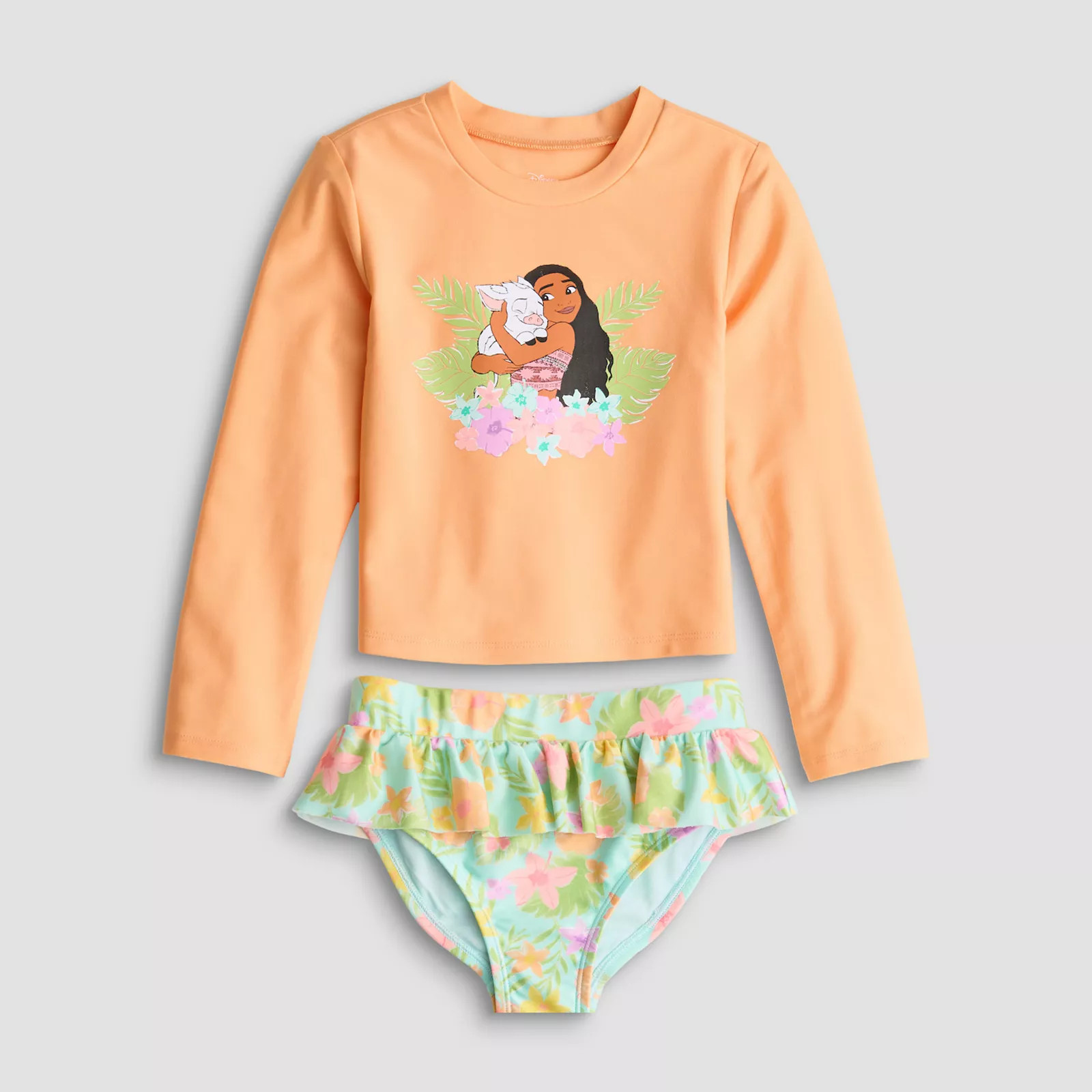 Baby & Toddler Girl Jumping Beans® Disney's Princess 2-Piece Swim Bottoms & Rashguard Set | Kohl's
