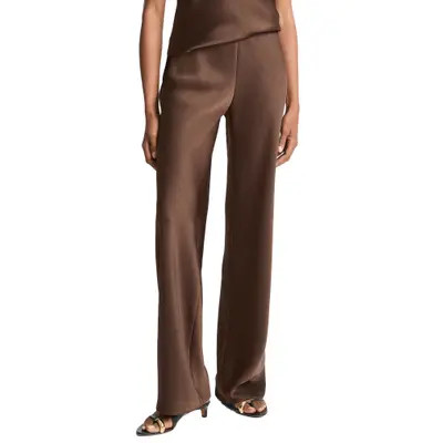 Vince Fluid High Waist Straight Leg Pants in Black at Nordstrom, Size Large | Nordstrom