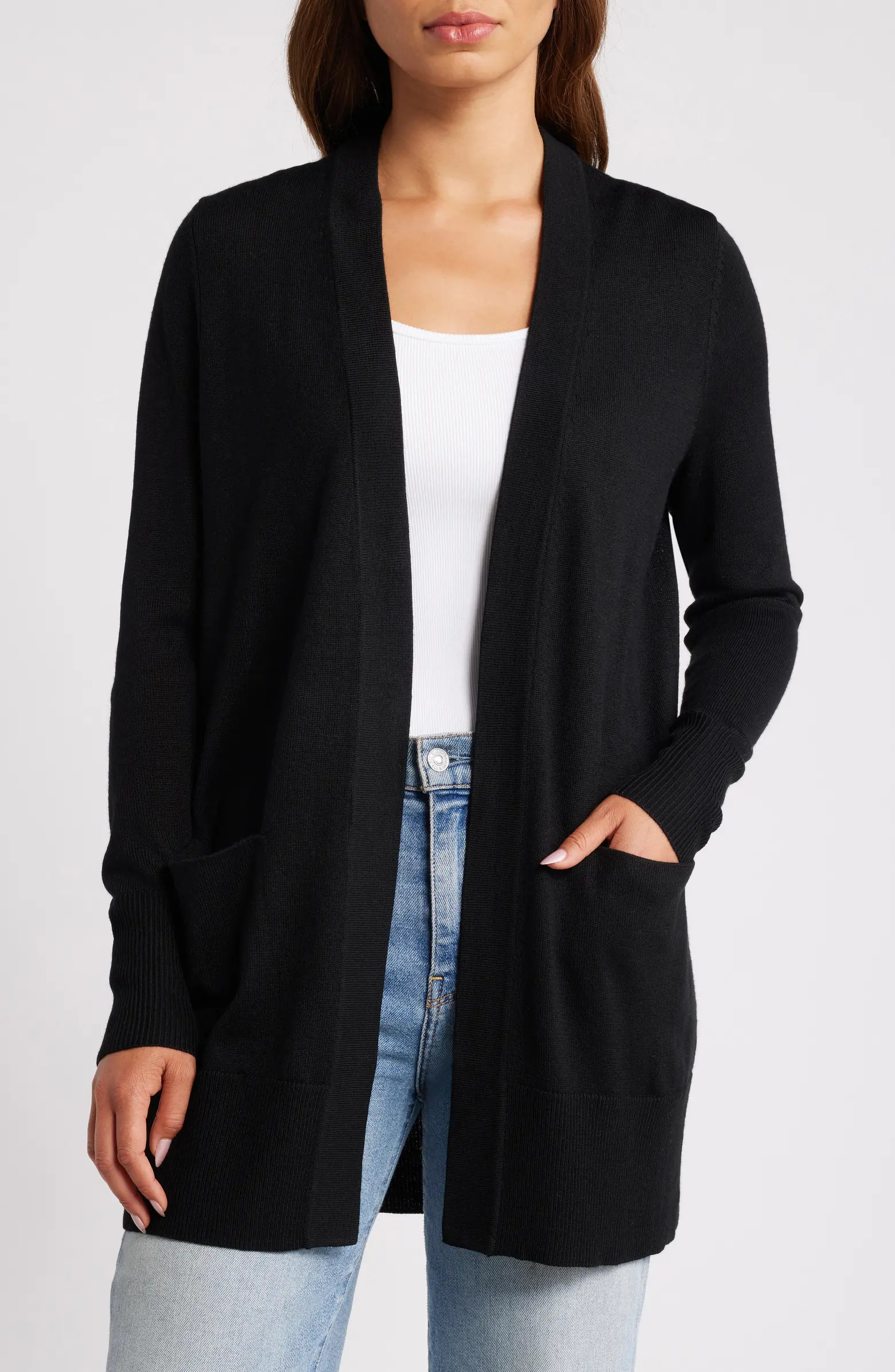 Caslon® Everyday Open Front Cardigan | Nordstrom | Nordstrom