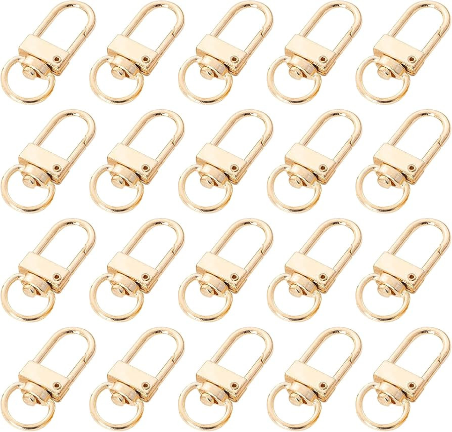 20 Pack Gold & Silver Metal Lobster Claw Clasps, 360° Swivel Lanyard Snap Hooks Lobster Clasp fo... | Amazon (US)