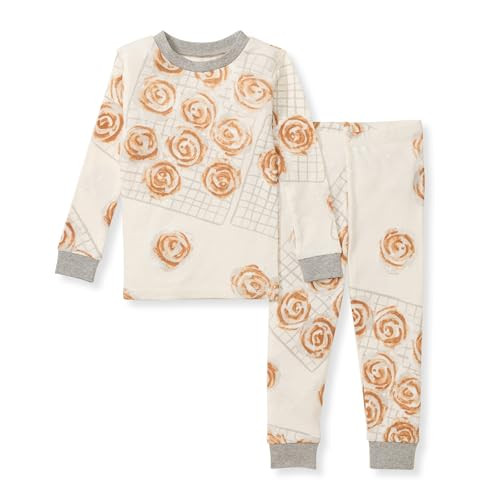 Burt's Bees Baby Baby Girls' Pajamas, Tee and Pant 2-Piece Pj Set, 100% Organic Cotton, Gooey Cinnamon Rolls | Amazon (US)