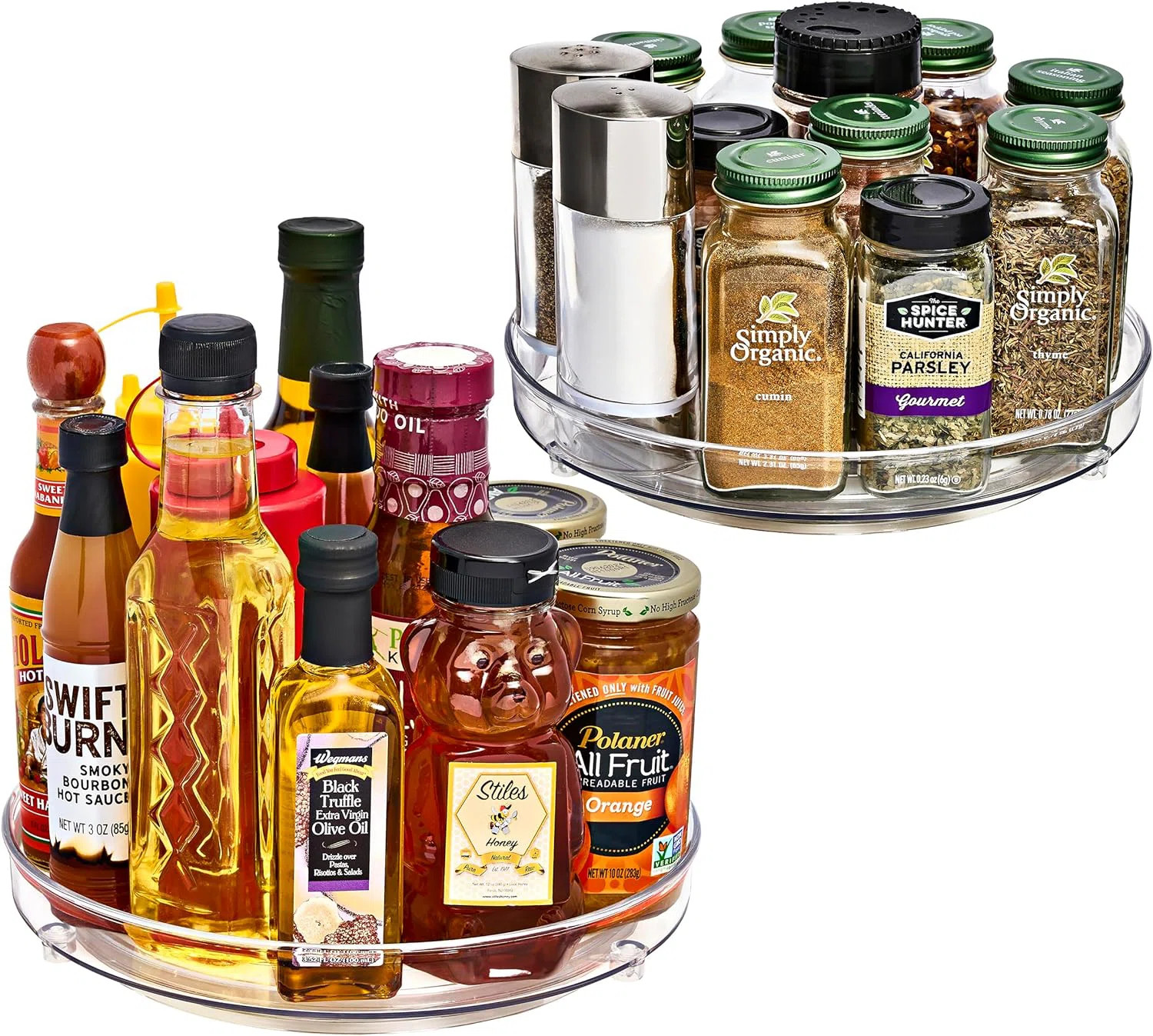 Clear Flat Lazy Susan Organizer 2 Pack | Wayfair North America