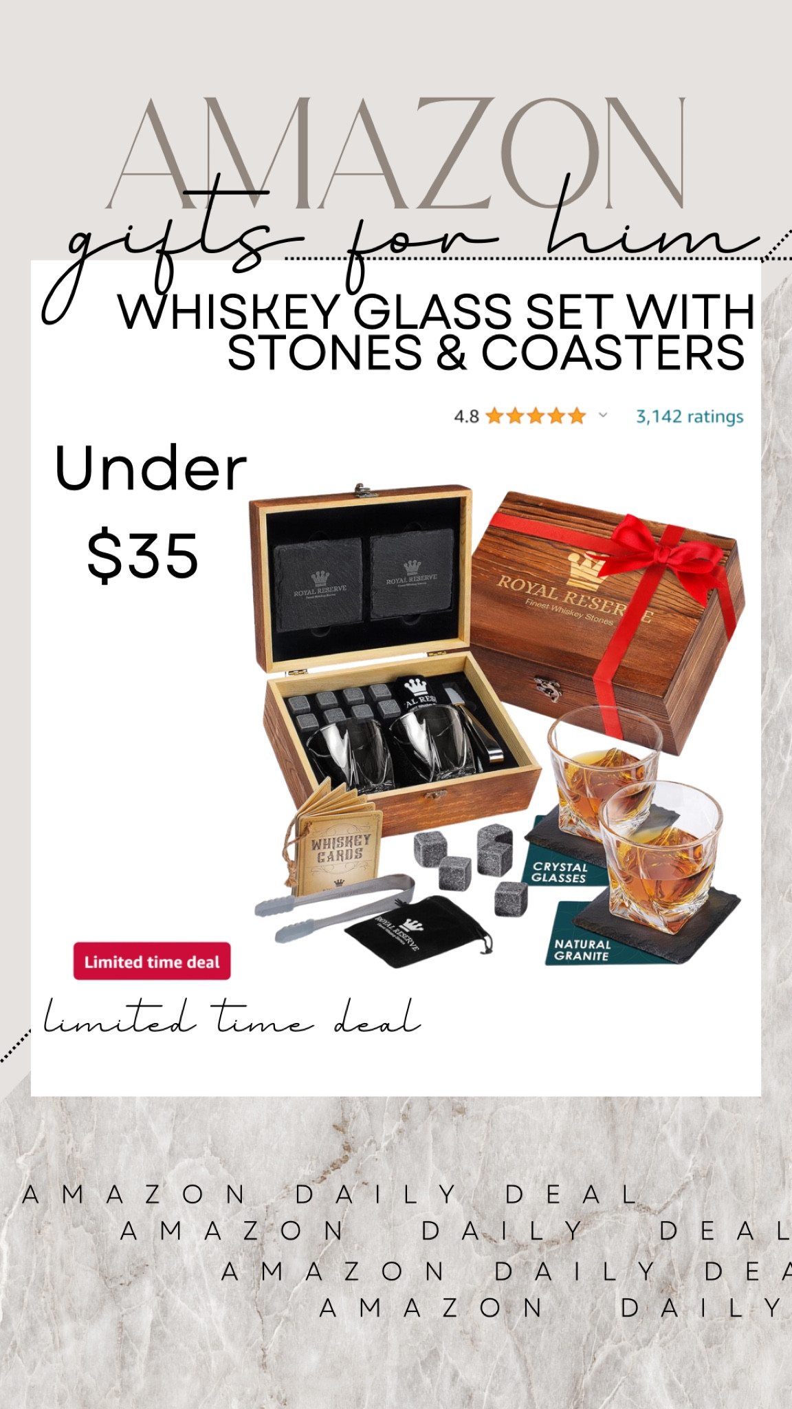 FATHER’S DAY FIND-

If your dad likes to treat himself to whiskey or bourbon than this is the gift for him! Help him sip in style with this amazingly affordable whiskey glass set!

#LTKHome #LTKGiftGuide #LTKFindsUnder50