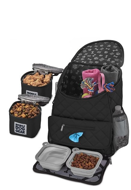 MOBILE DOG GEAR Weekender Backpack Pet Travel Bag, Black - Chewy.com | Chewy.com