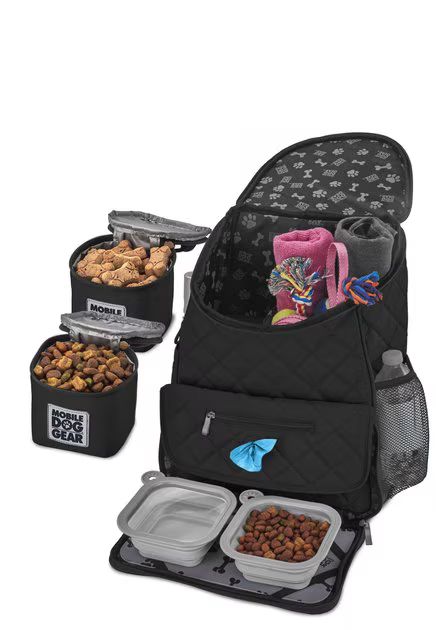 Mobile Dog Gear Weekender Backpack Pet Travel Bag, Black | Chewy.com