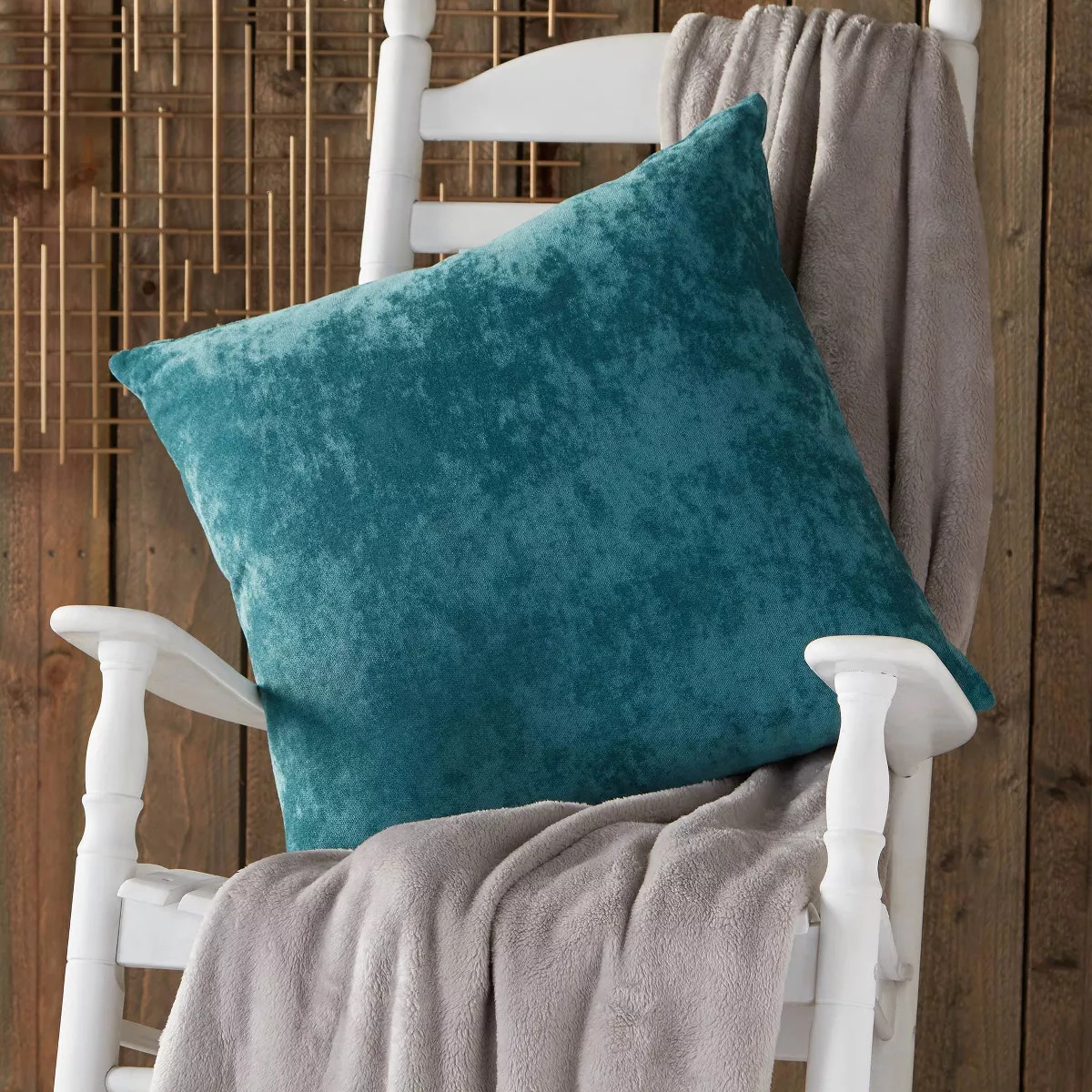 20"x20" Velvet Oversize Square Throw Pillow - Kensington Garden | Target