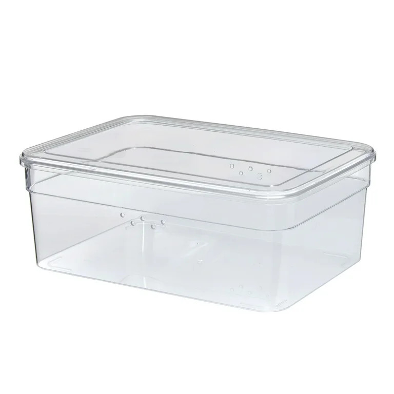 Mainstays Clear Plastic Glossy Extra Wide Shoe Box with Lid, Adult Size, One Pair Size, One Tier | Walmart (US)