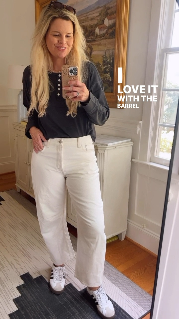 Love this cropped Henley - cute for fall outfits. It’s also part of a set (shorts tagged) 

This is a true to size medium on me 

#LTKFindsUnder50 #LTKSeasonal #LTKSaleAlert