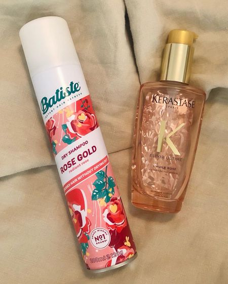 My Hair Essentials 

✨ Batiste Dry Shampoo Rose Gold - The effect is intense but even the flattest and the greasiest hair will get a boost with this one. Shake, spray, massage and go!

✨ Kerastase Elixir Ultime L’Huile Rose - This is the most luxurious hair oil ever and a little goes a long way so worth the investment. Doubles as a heat protector for styling and blowouts. 

Hair oil, nourishing treatment, dry shampoo, fine hair, frizzy hair, leave-in treatment 

#LTKover40 #LTKeurope #LTKbeauty