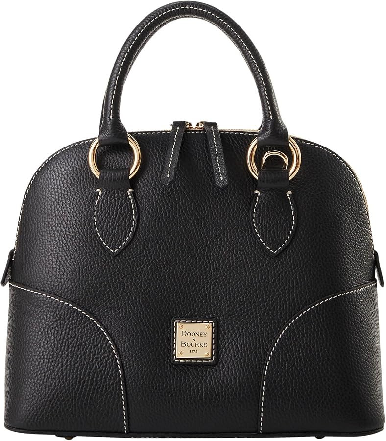 Dooney & Bourke Handbags for Women, Lucca Leather Domed Satchel Handbag with Adjustable Crossbody... | Amazon (US)