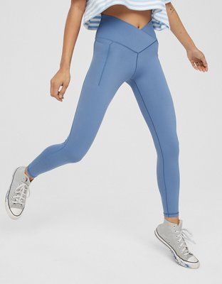 OFFLINE By Aerie Real Me Xtra Crossover High Waisted Pocket Legging | Aerie