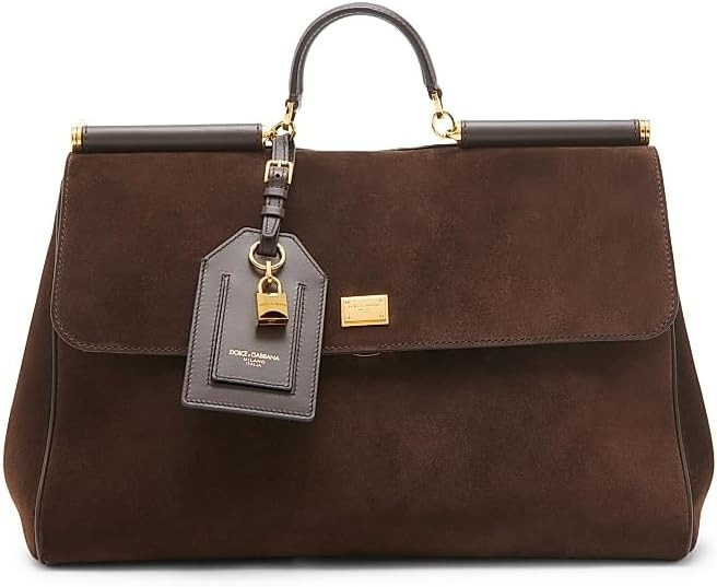 Amazon.com: Dolce&Gabbana, My Sicily Suede Top Handle Bag, Ebano Moro : Amazon Luxury | Amazon (US)
