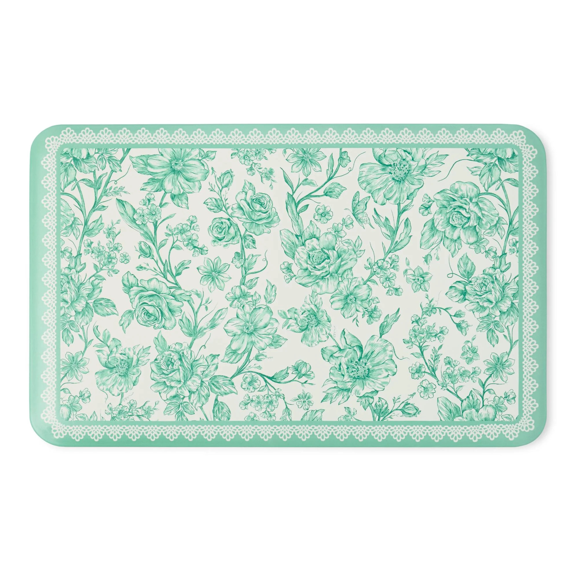 The Pioneer Woman Agatha Comfort Kitchen Mat, Green, 20" x 30" | Walmart (US)