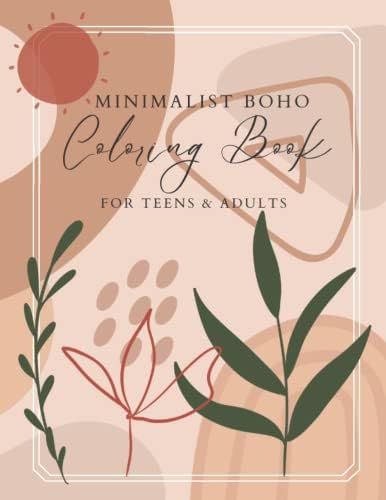 Minimalist Boho Coloring Book for Teens & Adults: Abstract Coloring Pages | Relaxation and Stress... | Amazon (US)