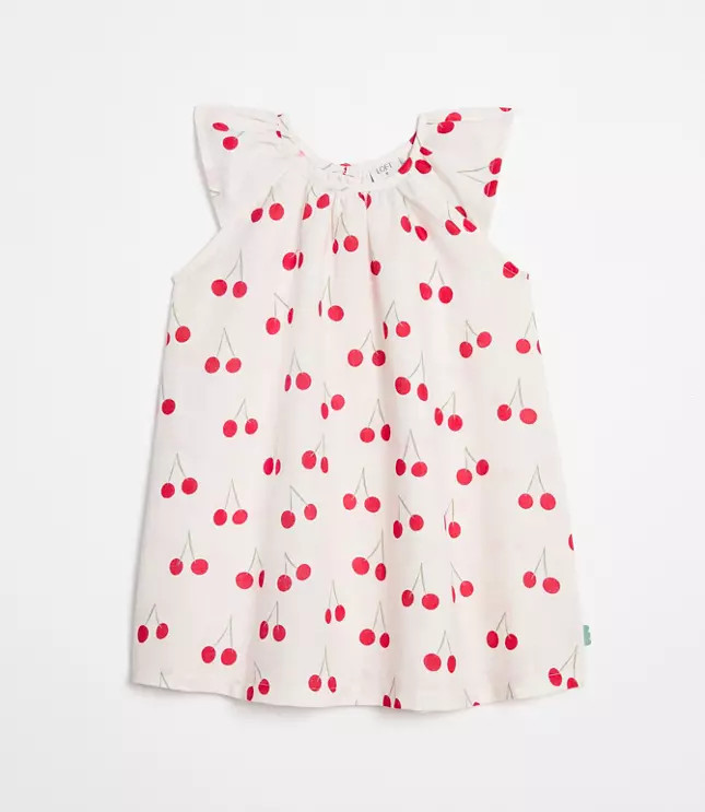 LOFT x Mon Coeur Linen Cherry Dress | LOFT
