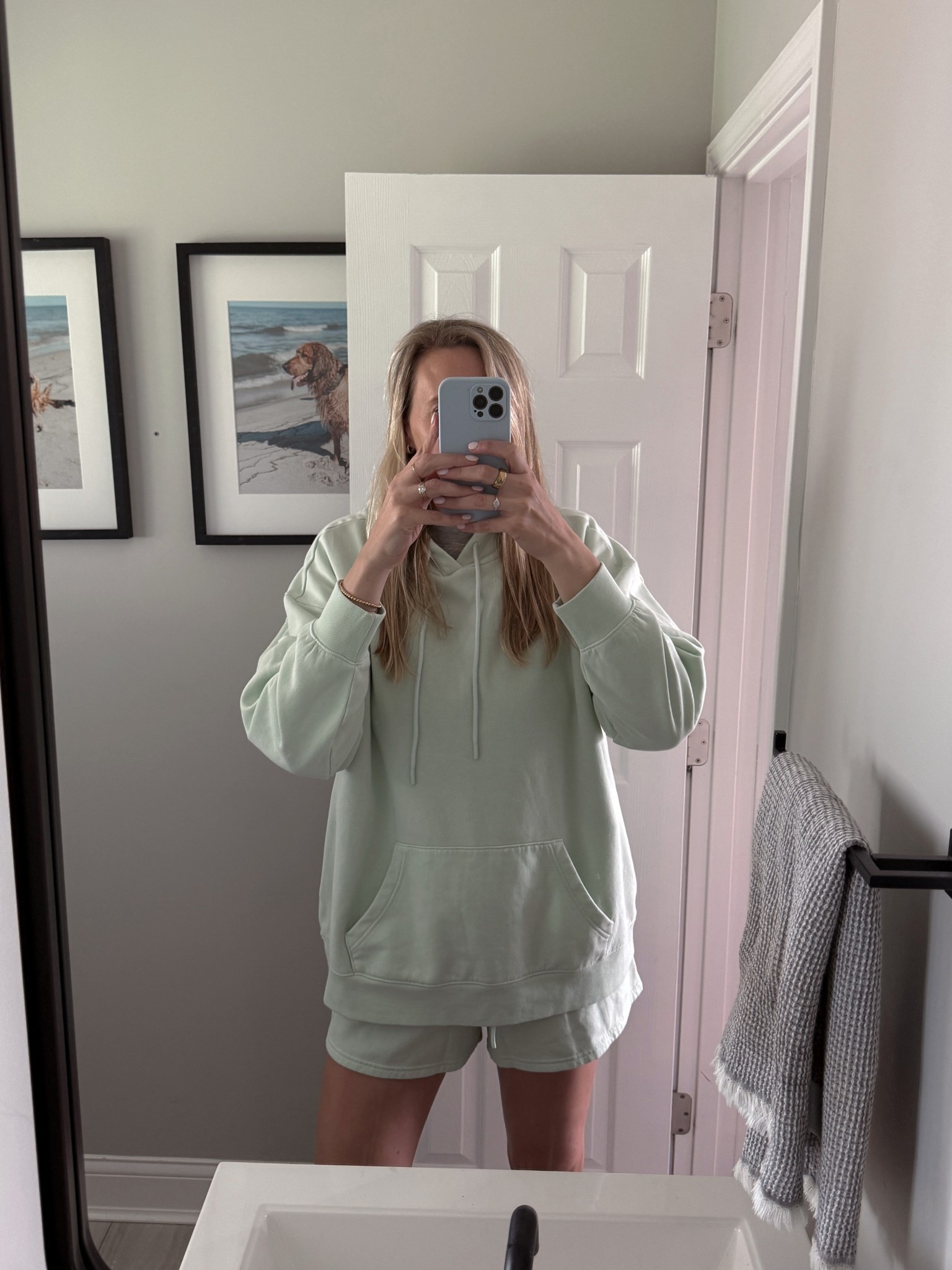 Matching set for spring + summer — love the oversized hoodie! Sized up one for the fit but already runs oversized. TTS in shorts.

Active outfit | mint green | lime green | Target | matching set 

#LTKFindsUnder50 #LTKActive