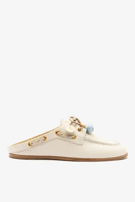 Cyprus Mule Ivory Leather | Larroude