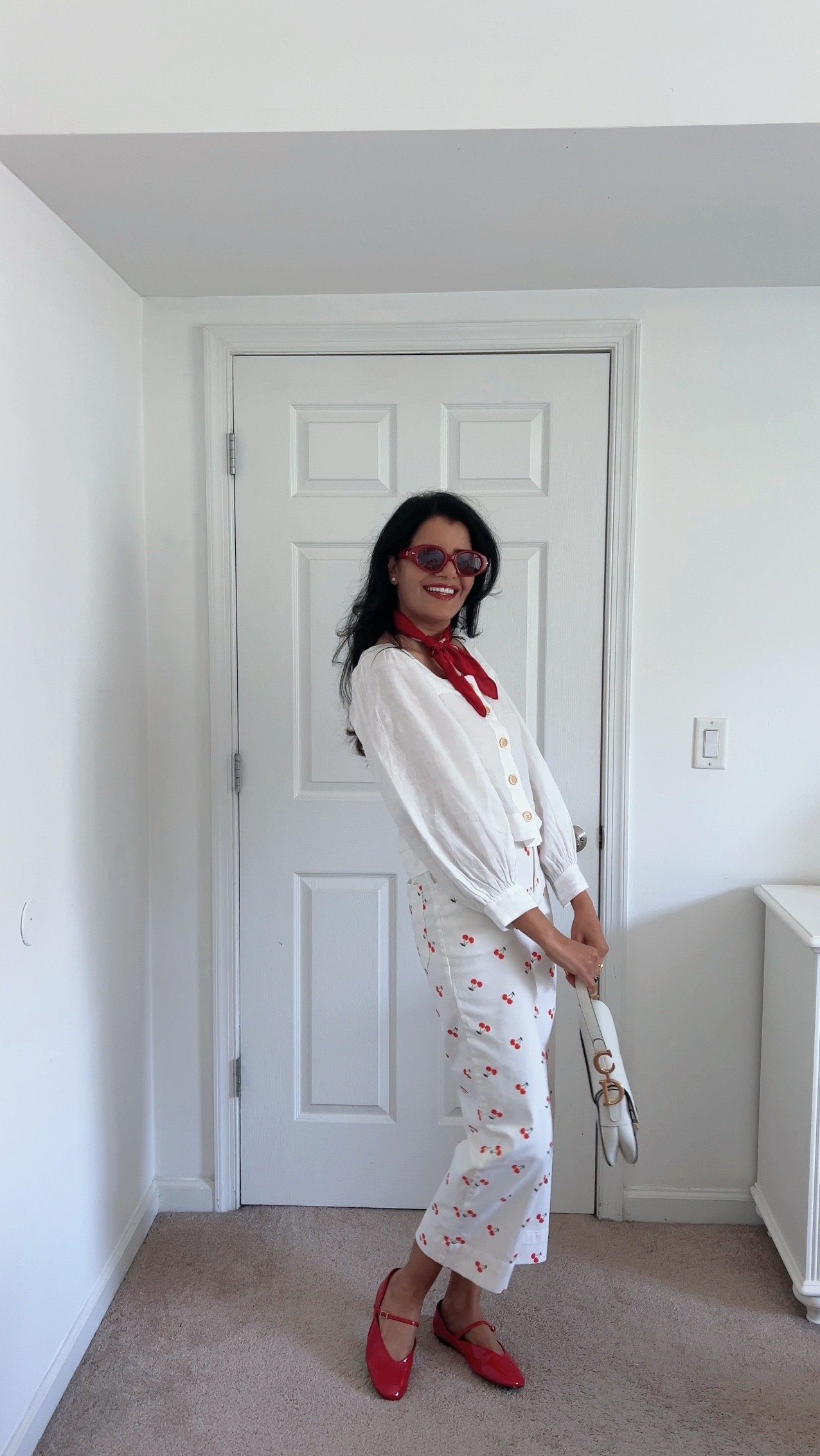 The fun printed pants (cherries and lemons anybody) are a huge trend this spring/summer and I loved the ones at Anthropologie ! Found the same vibe in amazing quality at TJ Maxx! Grab them before they sell out! Perfect vacation/summer/farmers market and Sunday brunch  kinda piece:)

#LTKOver40