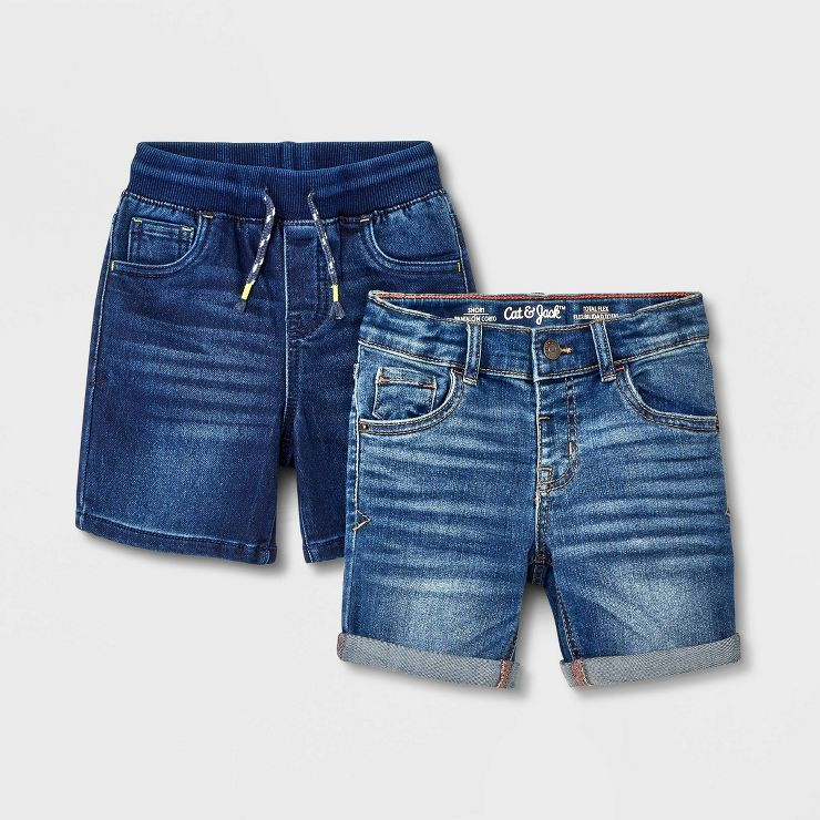 Toddler Boys' 2pk Solid Shorts Set - Cat & Jack™ Dark Blue | Target