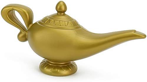 Skeleteen Arabian Genie Oil Lamp - Aladdin's Gold Magic Genie Lamp Costume Accessory - 1 Piece | Amazon (US)