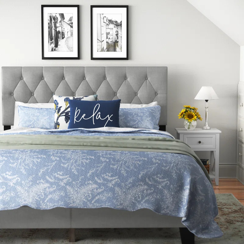Drusilla Tufted Upholstered Low Profile Standard Bed | Wayfair North America