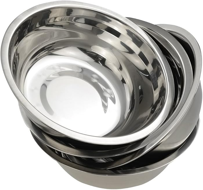 Mixing Bowl Set, Stainless Steel Bowls Set, Pack for 4 | Amazon (CA)