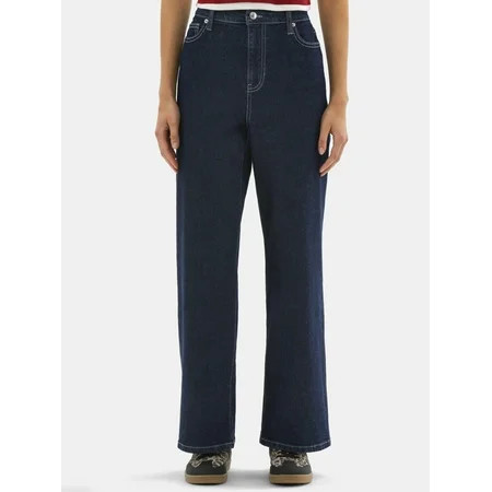 No Boundaries High Rise Baggy Wide Leg Jeans 32 Inseam Women s and Women s Plus XXS-4X | Walmart (US)