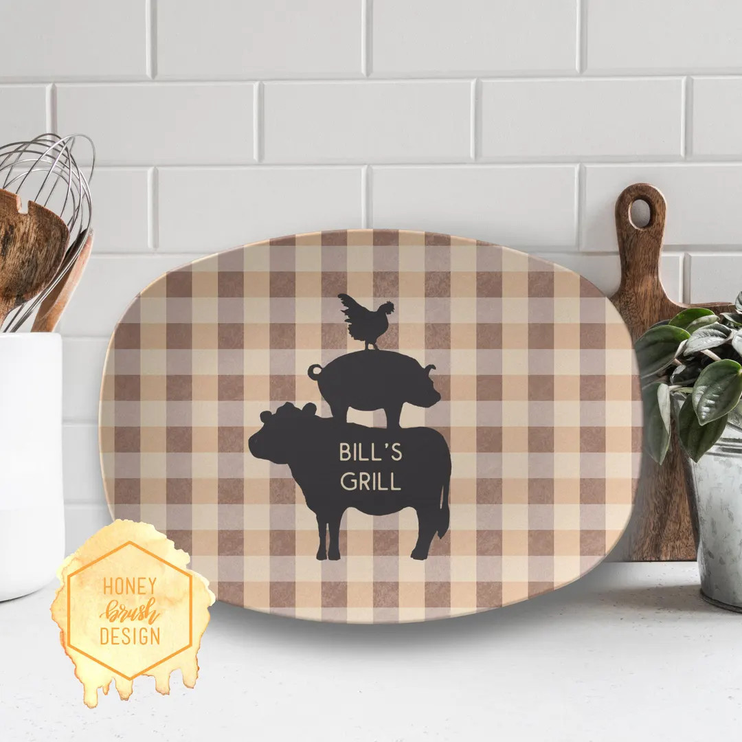 Custom Stacked Animals Grill Platter: Personalized BBQ Serving Tray - Etsy | Etsy (US)