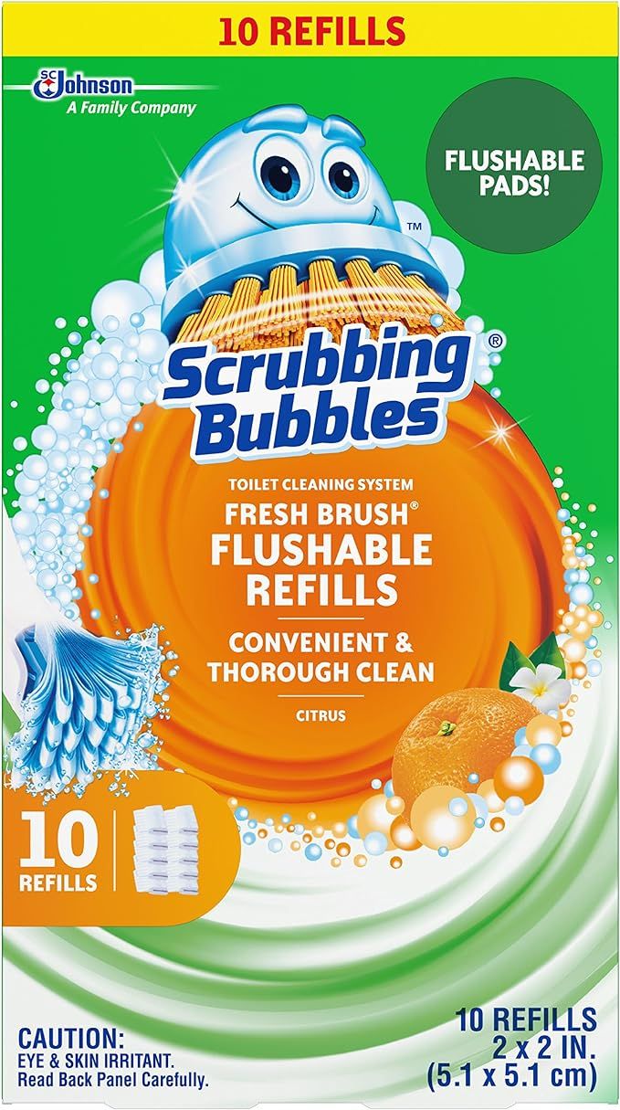 Scrubbing Bubbles Fresh Brush Flushables Refill, Toilet and Toilet Bowl Cleaner, Eliminates Odors... | Amazon (US)
