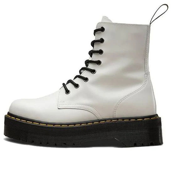 Dr. Martens Jadon Smooth Leather Platform Boot 'White' 15265100 | KICKS CREW