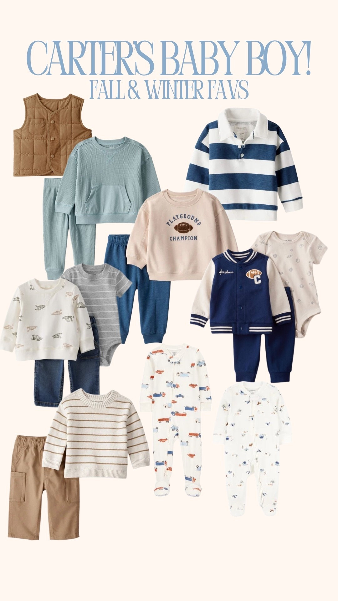 Cutest baby boy clothes for your fall
Baby at Carter’s! #babyclothes #babyboy 

#LTKBaby