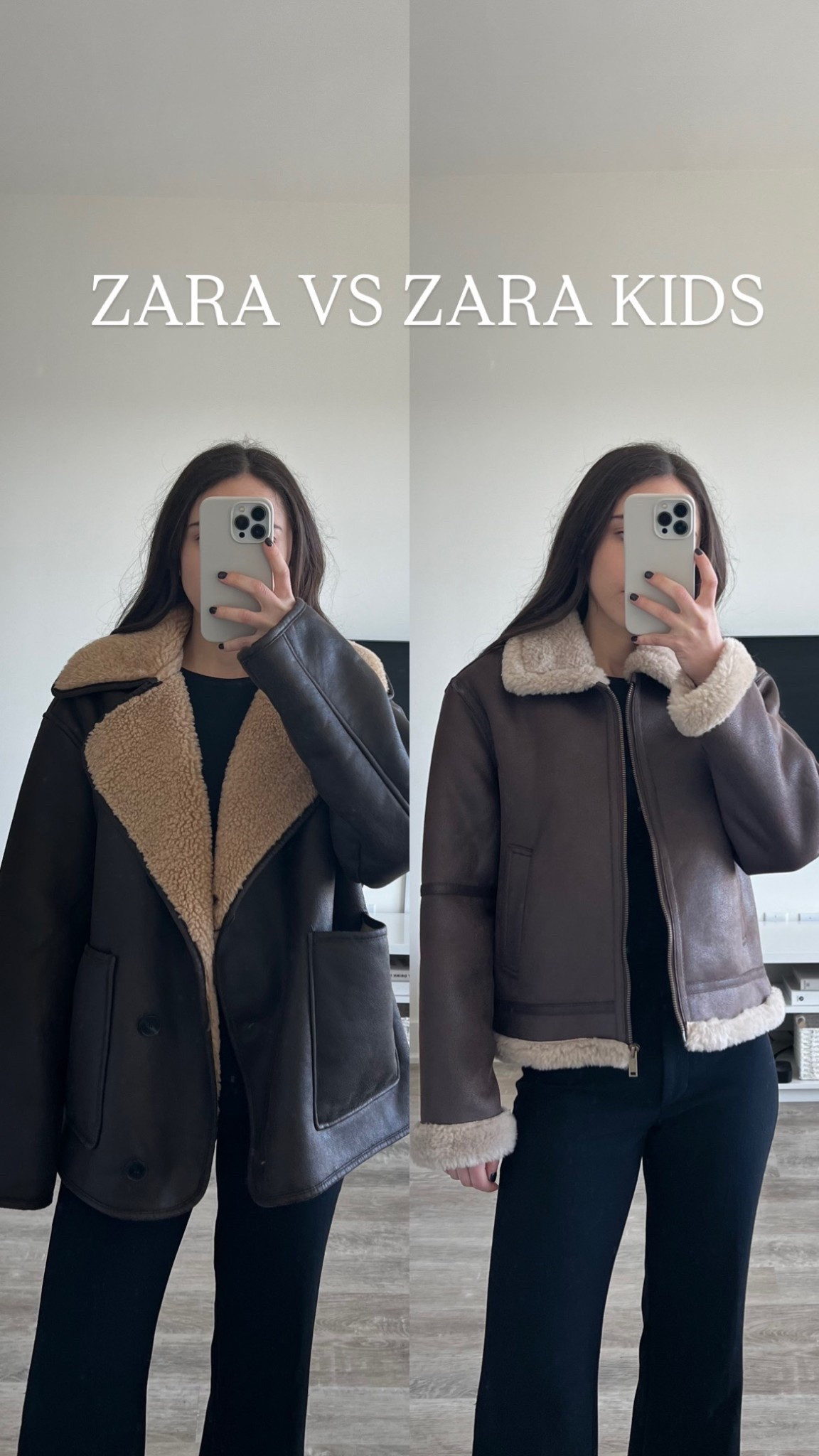 Zara vs Zara kids jacket! I love this zara kids dupe! The women’s version is way too big on me. Even in a size XXS the sleeves are too long, and it completely swallows me. The kids jacket fits so much better, and the sleeve length is perfect!! I’m wearing a size 12-13 in kids 

#LTKfall #LTKcanada #LTKpetite