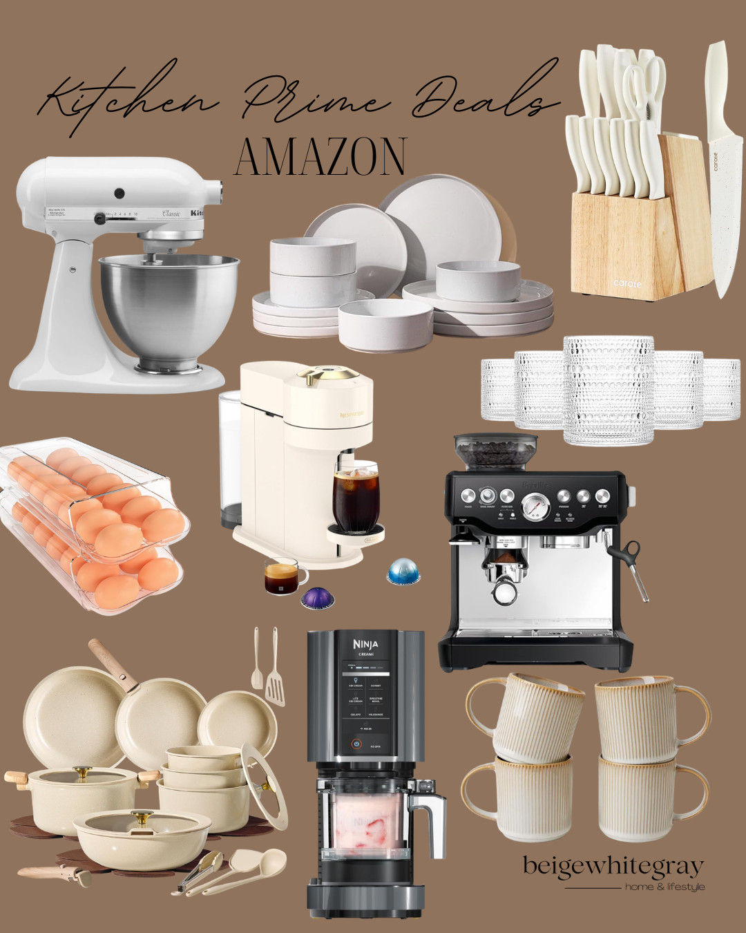 Amazon Prime Day kitchen deals, Prime Day kitchen deals, Amazon kitchen finds, Amazon kitchen essentials, kitchen must haves, KitchenAid mixer deal, Carote knife set, Carote cookware, cookware set deals, dinnerware set, drinking glasses, glassware set, egg organizer, Nespresso machine deal, Breville espresso machine, Ninja Creami deal, coffee bar essentials, espresso machine deals, coffee maker deals, kitchen appliance deals, Amazon kitchen gadgets, neutral kitchen finds, aesthetic kitchen essentials, cooking essentials, kitchen organization, Prime Day appliance deals, Amazon kitchen favorites 

 #LTKHome #LTKSaleAlert
