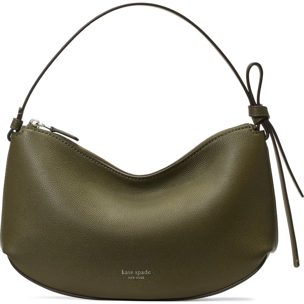 Kate Spade New York loop pebble leather shoulder bag in Seaweed at Nordstrom | Nordstrom