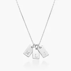 Willow Tag Initial Necklace – 14k White Gold | Oak & Luna (US)