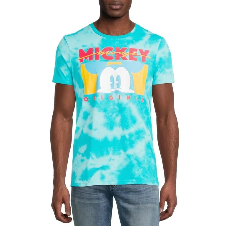 Disney Mickey Mouse Men's & Big Men's Tie Dye Short Sleeve Graphic Tee | Walmart (US)