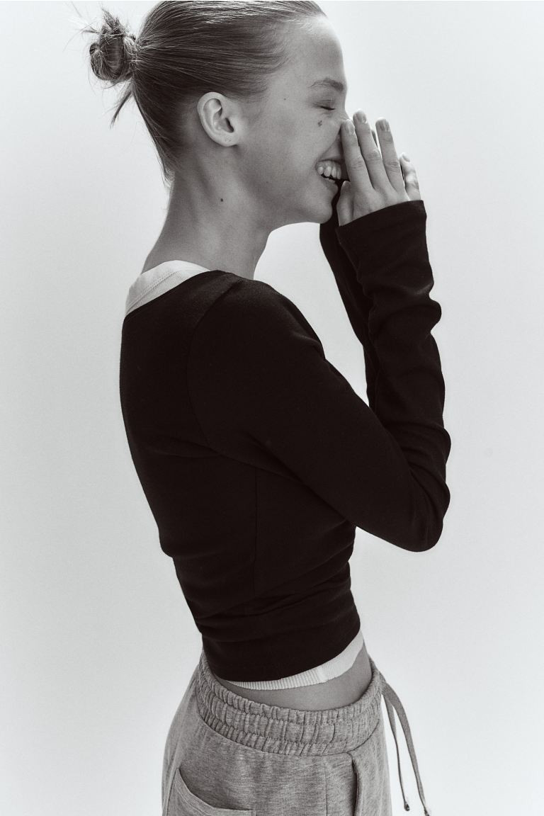 Boat-Neck Cotton Top | H&M (US + CA)