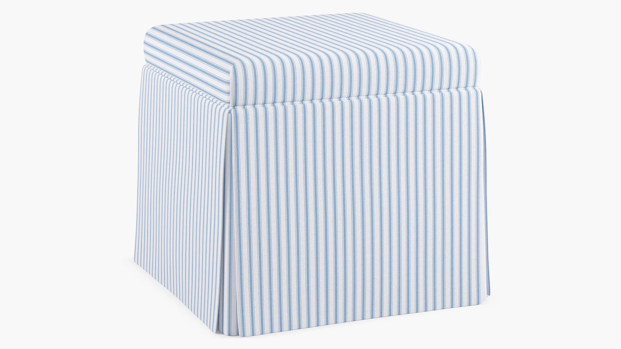 Skirted Storage Ottoman | The Inside