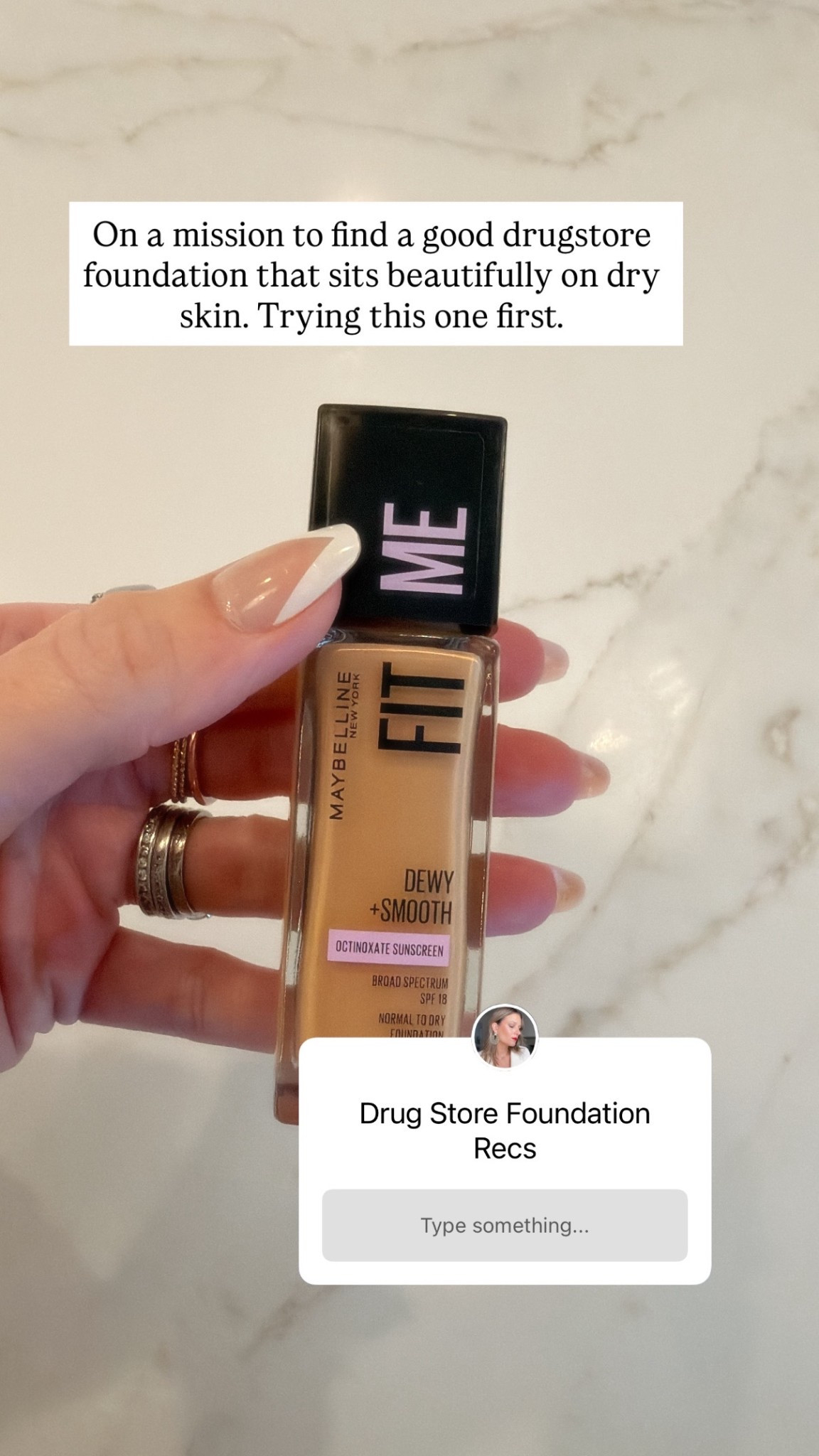 I put on this Maybelline fit me Dewy and Smooth foundation this afternoon and so far I’m impressed! I love how my skin looks, and like the coverage and feel. I’ll be testing it over the next week and will keep you updated.  I’m on the hunt for a good drugstore foundation that works on dry skin. I’m wearing shade 125 Nude Beige.

#LTKBeauty #LTKOver40 #LTKgrwm