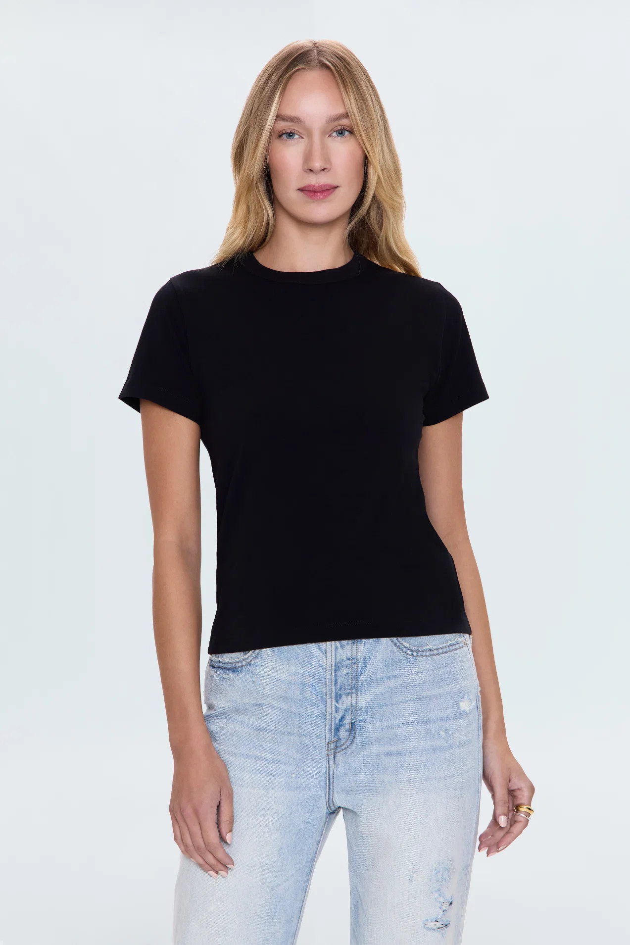 Alba Baby Tee - Noir | Pistola Denim