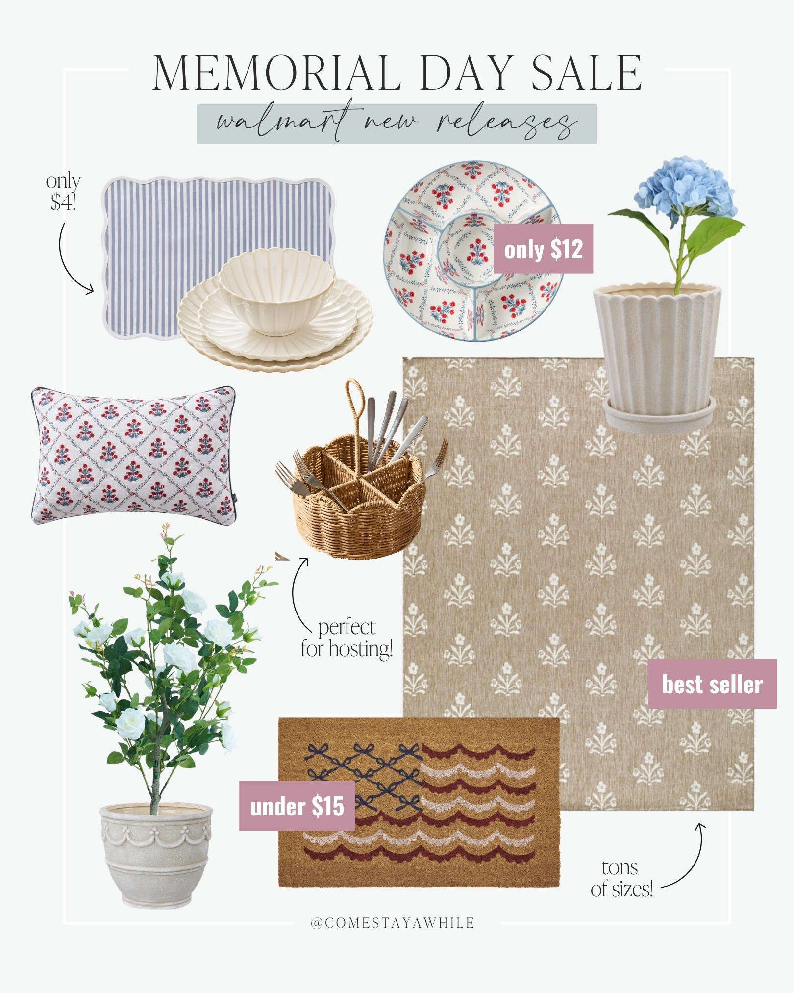 The newest release from @mytexashouse at Walmart is SO CUTE!! Perfect for Memorial Day and Fourth of July 🇺🇸