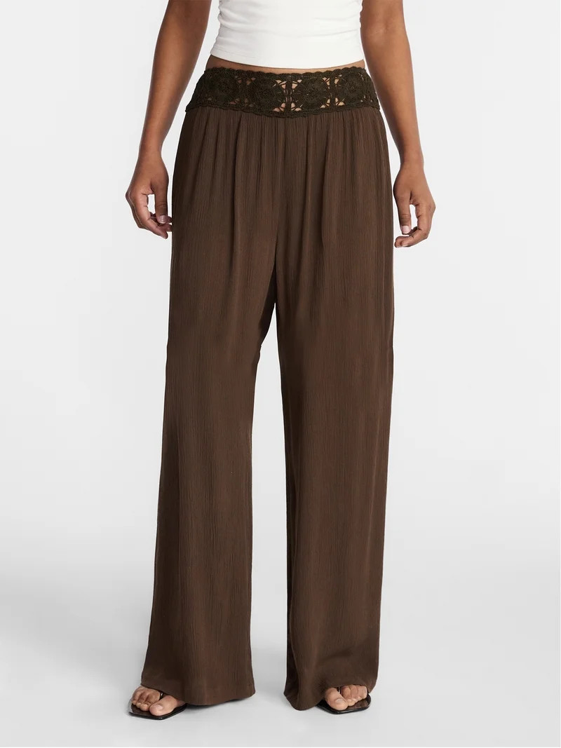 No Boundaries Crochet Waist Beach Pants, Women's XXS-XXL - Walmart.com | Walmart (US)