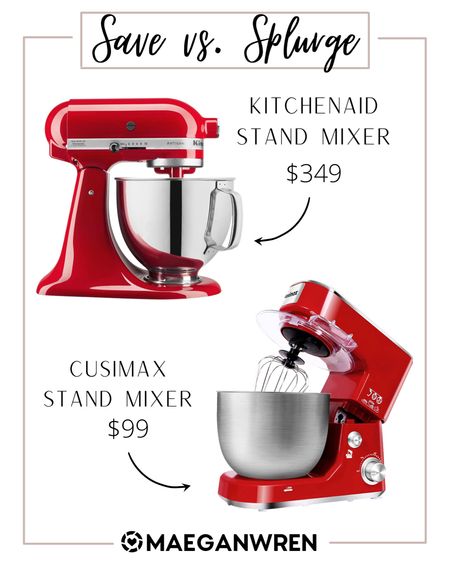 Stand mixer, kitchenaid, cusimax, Amazon finds, save vs splurge, red, kitchen appliances, cooking, baking, lifestyle, homemaking, tilt stand mixer, 5 quart

#LTKhome #LTKGiftGuide #LTKunder100