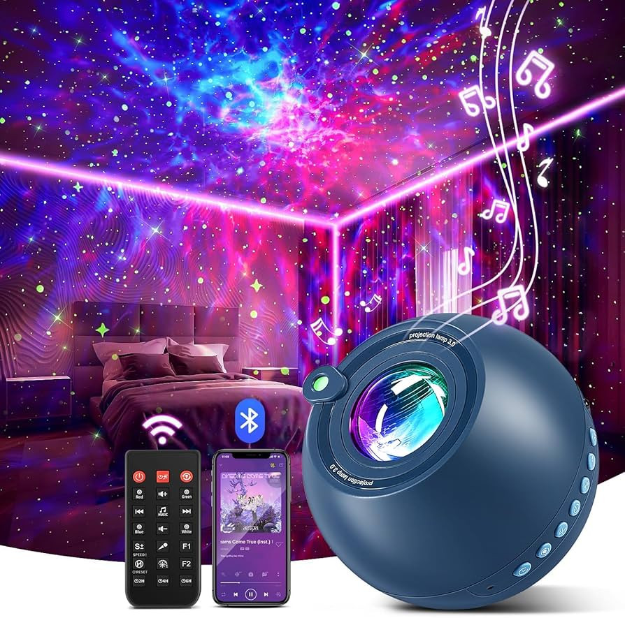 Star Projector Galaxy Projector for Bedroom, 15 White Noises+15 Colors Galaxy Night Light Project... | Amazon (US)
